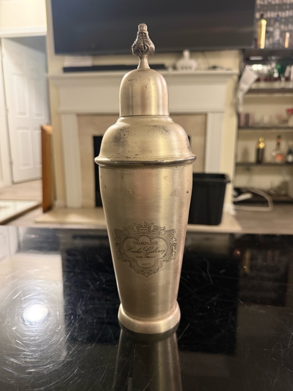 Il Mulino New York Bar Shaker Brass India Crest Silver